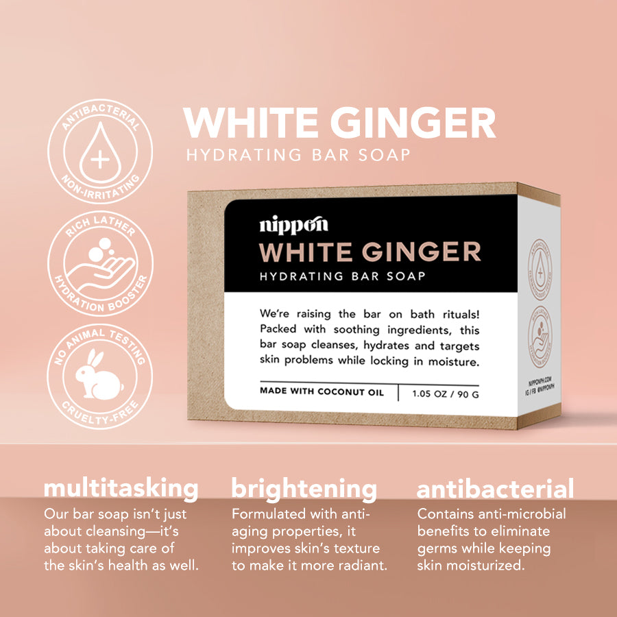 White Ginger Bar Soap 90g