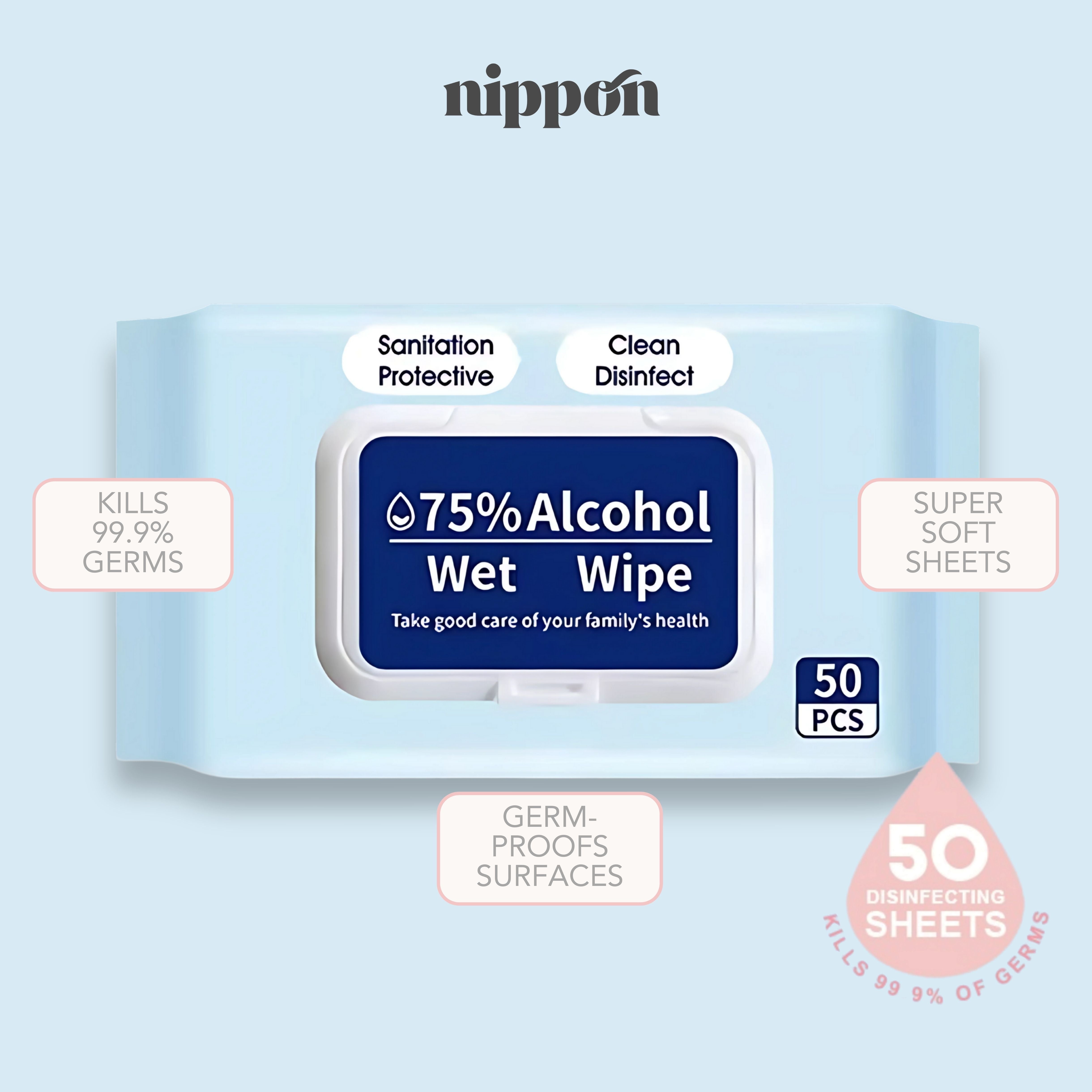 Alcowipes 75% Trio